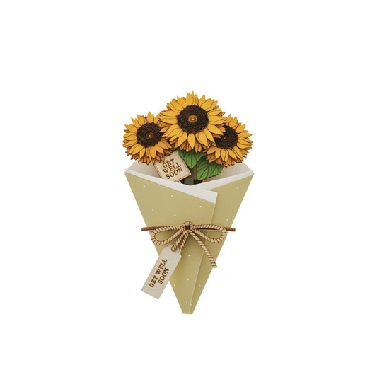 Surprise and delight someone with a beautiful bouquet figural card - Send them loads of love through the post with our letterbox inspired 3D figurine card.