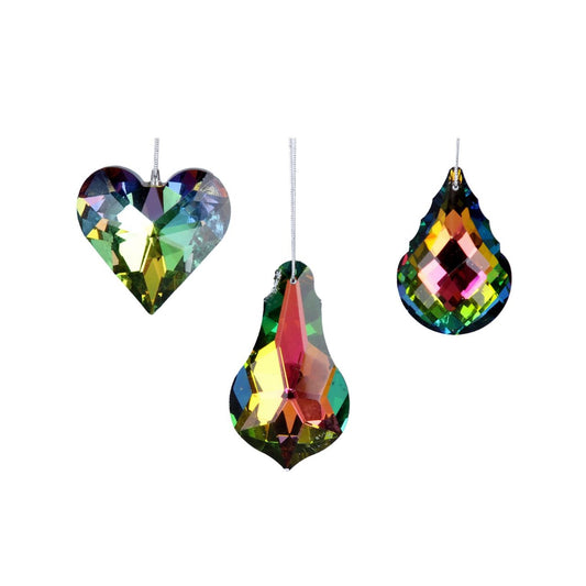 Elevate your festive décor with the Gisela Graham Christmas Peacock Crystal Shapes. These exquisite ornaments capture the elegance of a peacock in finely detailed crystal-inspired design, adding a refined sparkle to your Christmas tree.