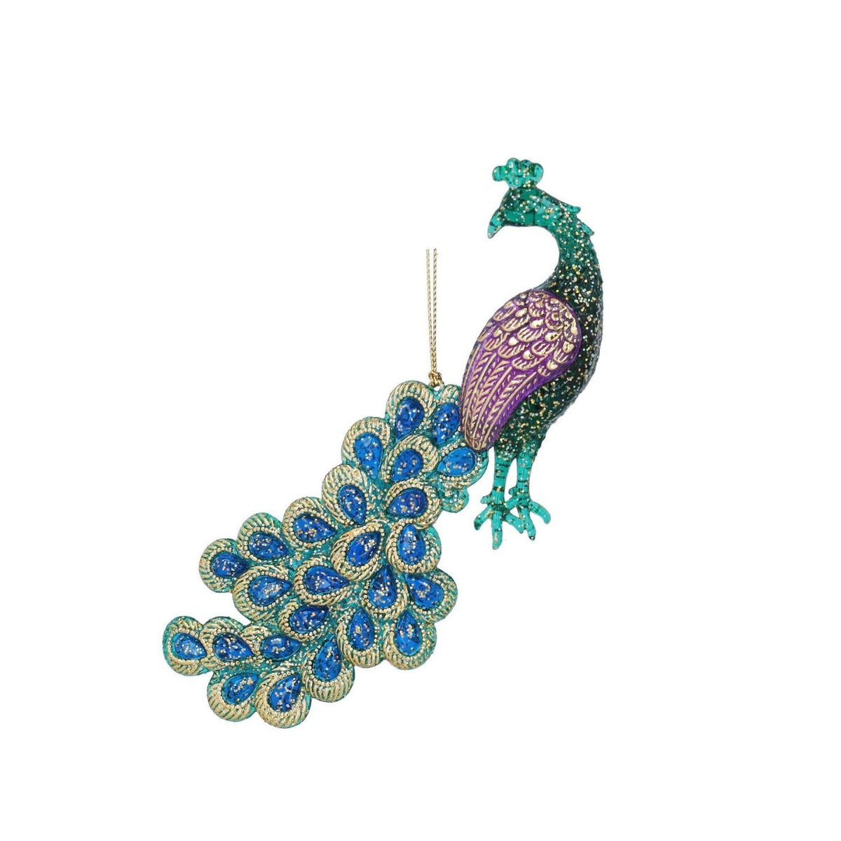 Gisela Graham Peacock Christmas Hanging Ornament