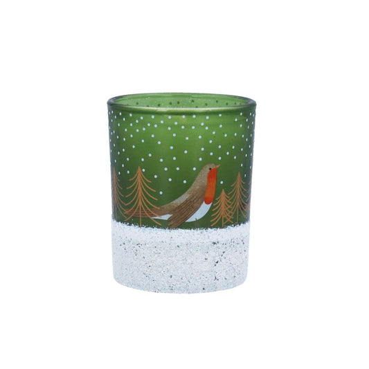 Elevate your space with the Gisela Graham Robin Green Mini Scented Candle, blending subtle floral and fresh green notes to create a refined ambiance.