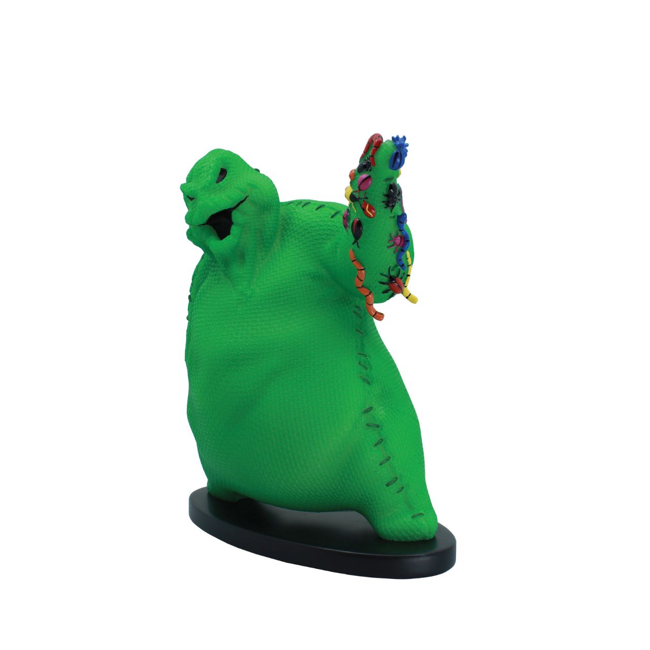 Imagine bringing home a piece of haunting magic with this Oogie Boogie glow-in-the-dark figurine. Every night will be full of delightful frights as Oogie Boogie, will let his ghostly glow add a touch of Halloween magic to your everyday.
