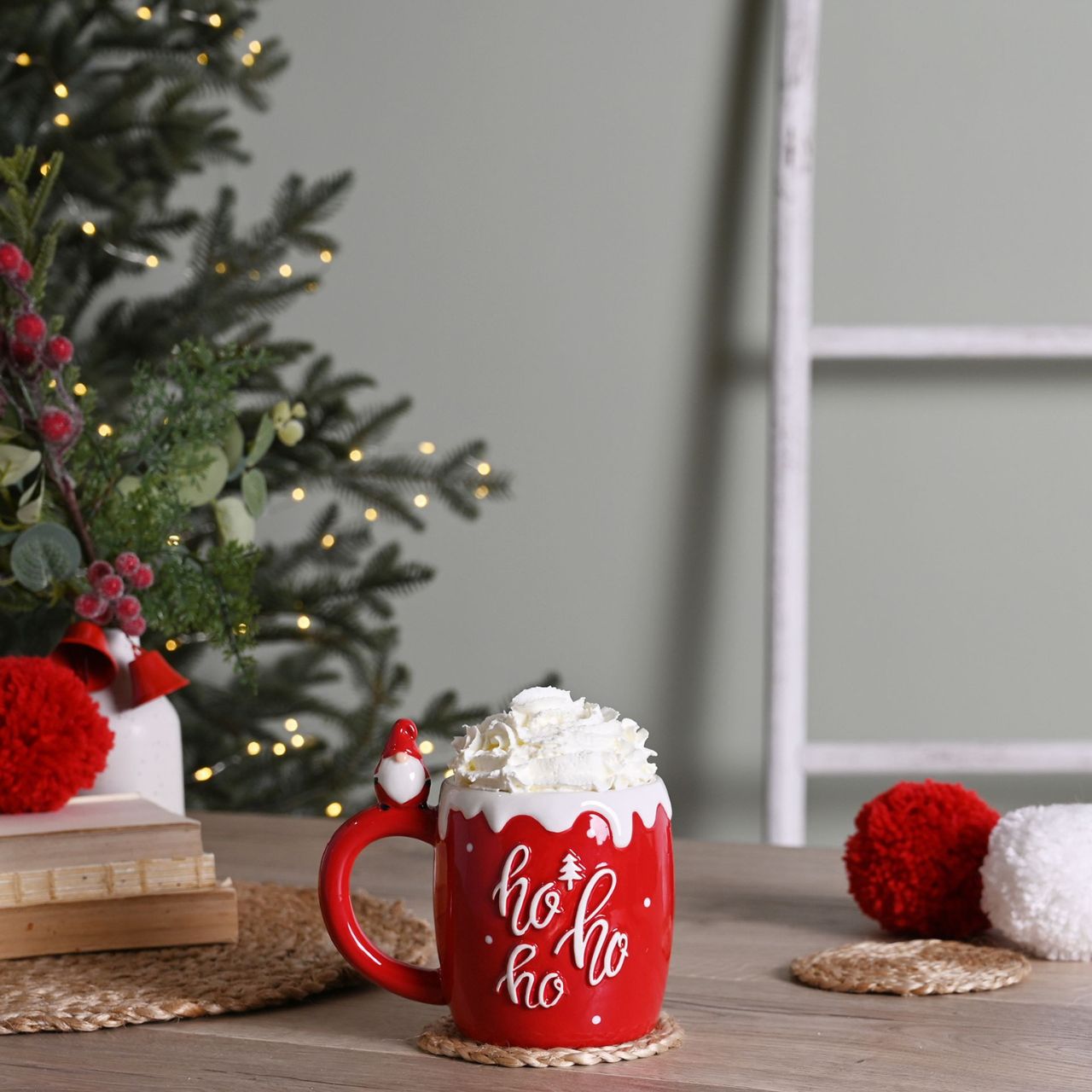 This adorably festive mug makes the perfect home for hot drinks throughout the Christmas season.