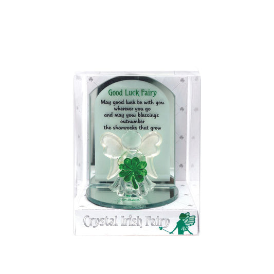 Good Luck Irish Crystal Fairy Ornament