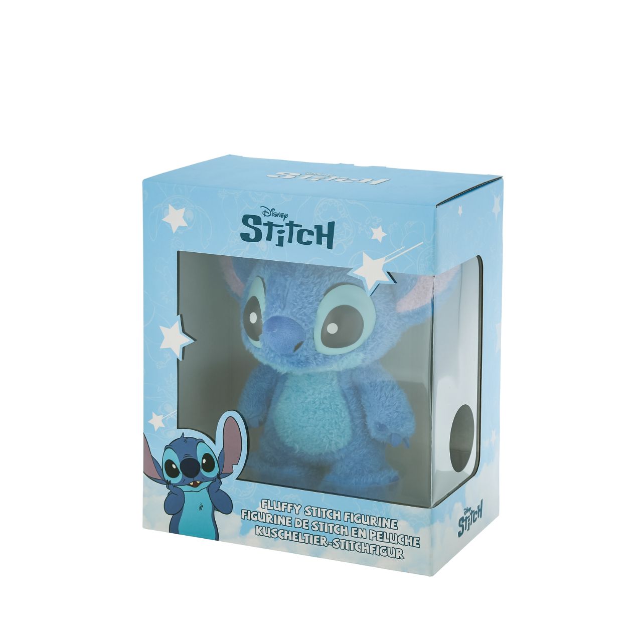This free-standing Fluffy Stitch figurine is the perfect gift for any Disney fan. With his poseable arms and head, he will be the pride of place of any collection.