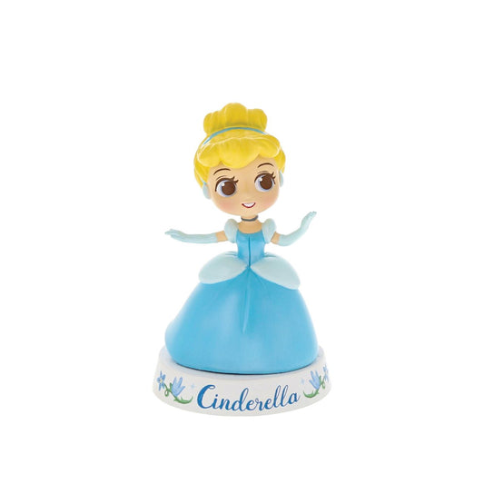 This mini Cinderella figurine is the perfect gift or addition to any Disney collection. Based on the animated Cinderella film, this piece features the princess in her iconic blue ballgown. A great little collectible. Made from high quality vinyl.