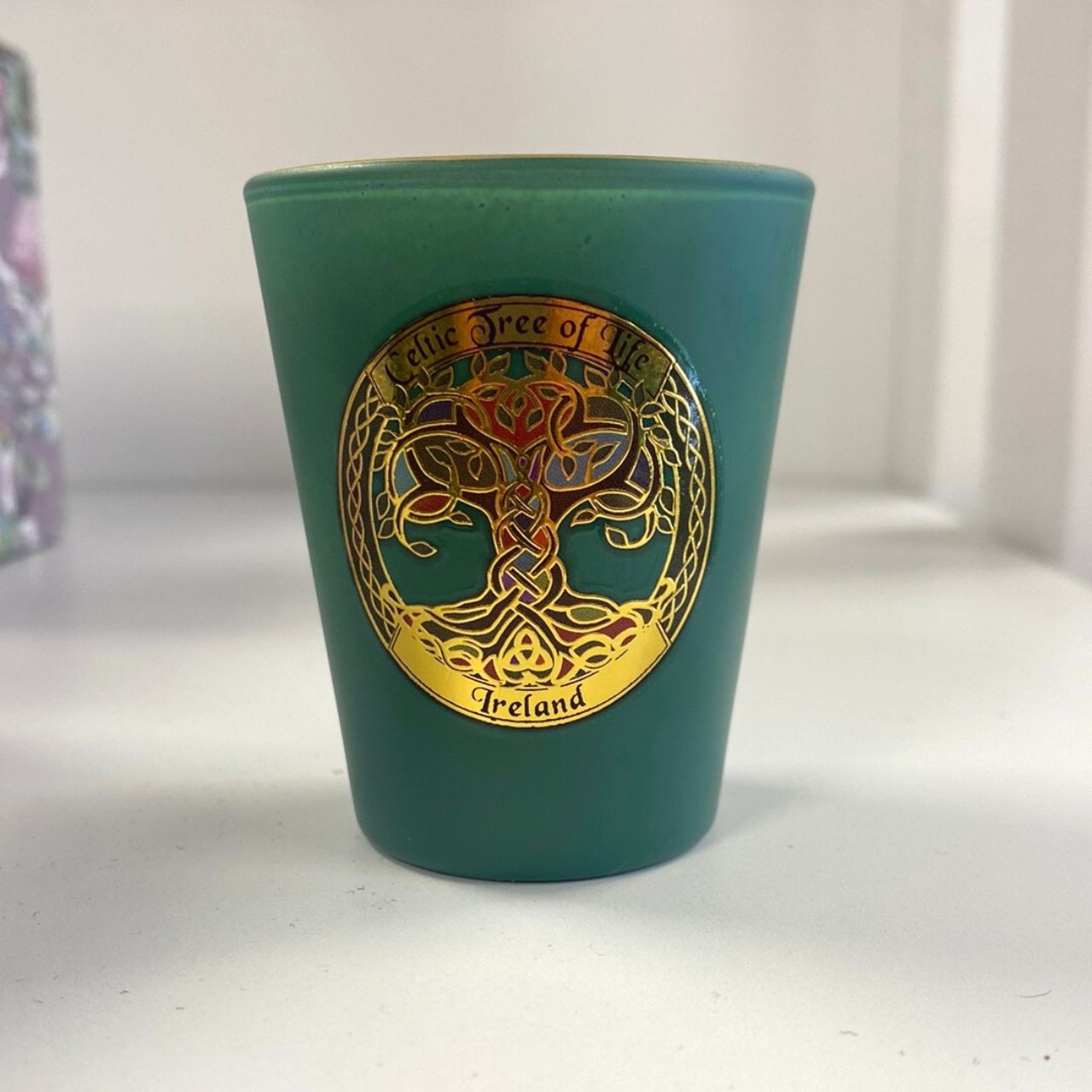 Green Tree of Life Shot Glass