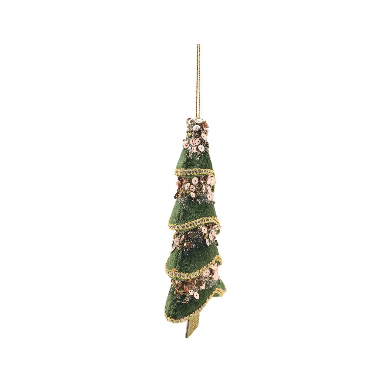 Make the festive season extra special this year with this elegant Green Velvet Christmas Tree Hanging Decoration. This lightweight tree radiates festive charm.