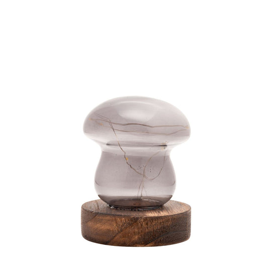 This stylish contemporary item will make a gorgeous addition to any contemporary home. With its modern glass lighting aesthetic, it will look perfect on a mantlepiece, cabinet, or bedside table.