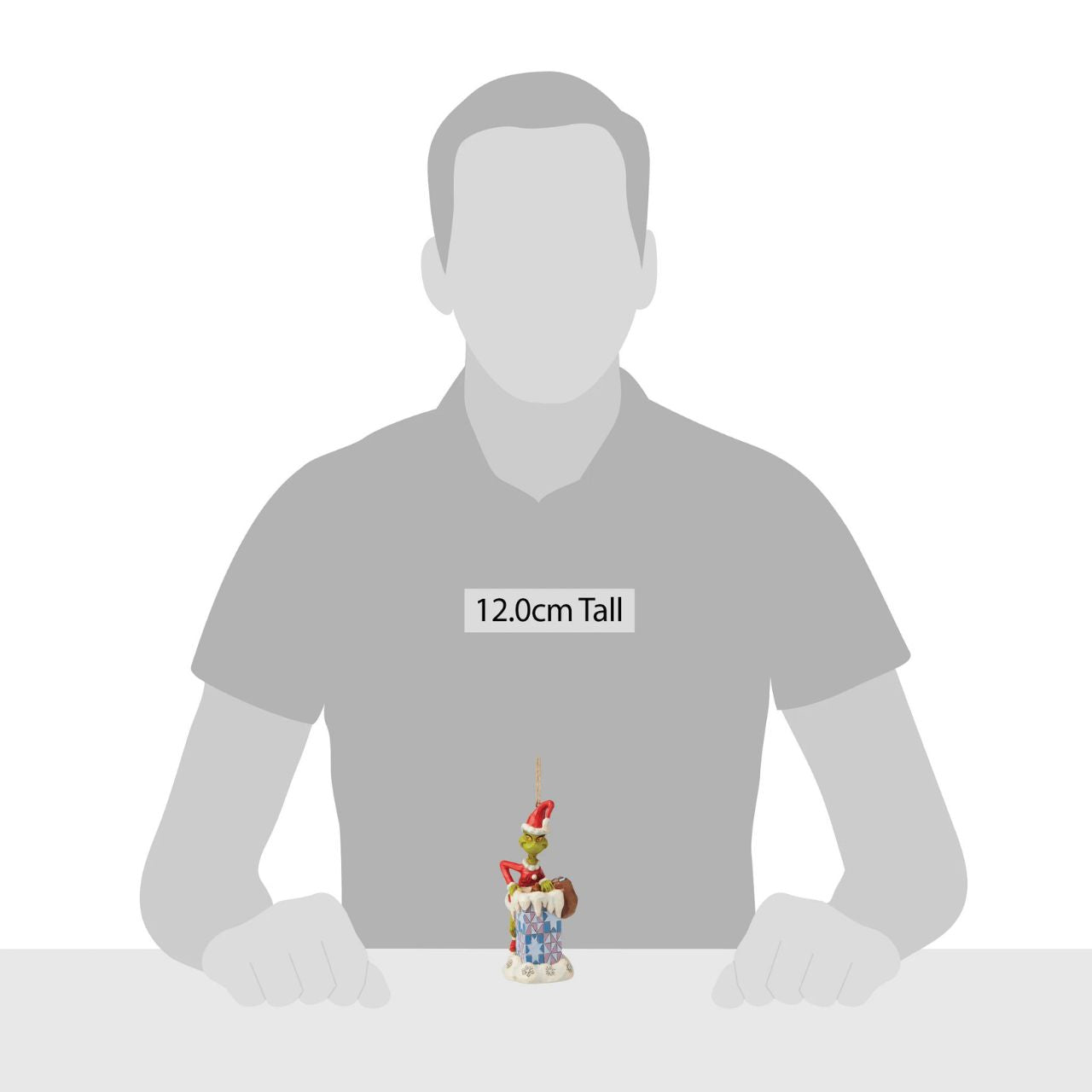 Grinch Climbing in Chimney Christmas Hanging Ornament Marrying two beloved holiday figures, Jim Shore creates an ornament that captures the Grinch in all his glory. With holly brimmed in his Santa hat, no one dares kiss this Christmas Nutcracker for fear of being cracked across the face.