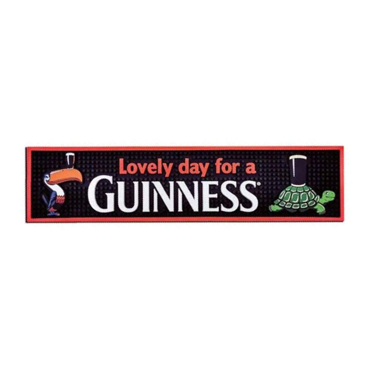 The Guinness Gilroys PVC Bar Spill Mat is a superior and durable option for maintaining a dry and hygienic bar. Constructed from PVC, a resilient and waterproof material, this mat provides a non-slip surface to keep glasses securely in place.