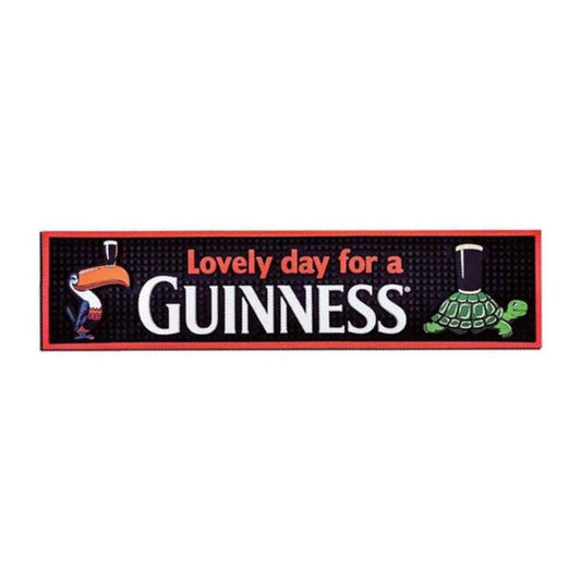 The Guinness Gilroys PVC Bar Spill Mat is a superior and durable option for maintaining a dry and hygienic bar. Constructed from PVC, a resilient and waterproof material, this mat provides a non-slip surface to keep glasses securely in place.