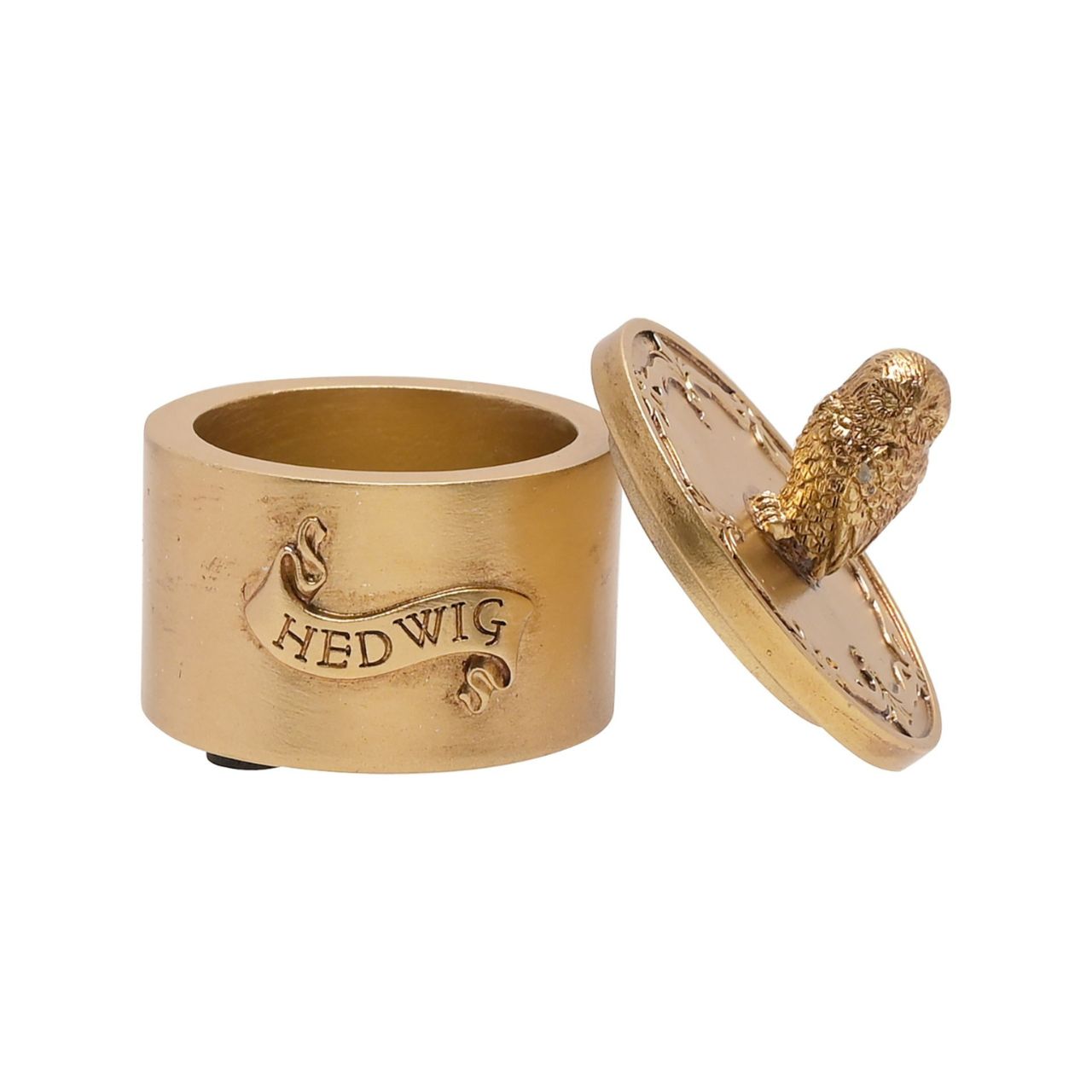 Warner Bros Harry Potter Alumni Trinket Box Hedwig Harry Potter Alumni Trinket Box Hedwig A Hedwig trinket box by HARRY POTTER®. This spellbinding trinket box is adorned Hedwig the Owl and filled with Hogwarts magic.