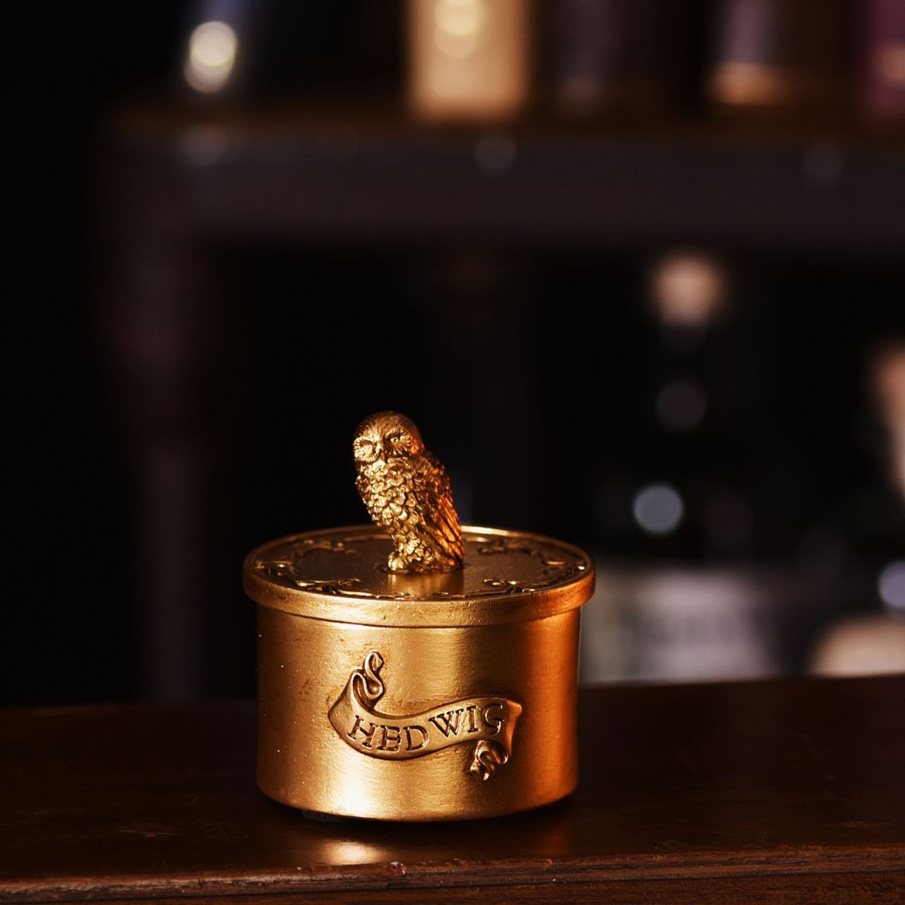 Warner Bros Harry Potter Alumni Trinket Box Hedwig Harry Potter Alumni Trinket Box Hedwig A Hedwig trinket box by HARRY POTTER®. This spellbinding trinket box is adorned Hedwig the Owl and filled with Hogwarts magic.