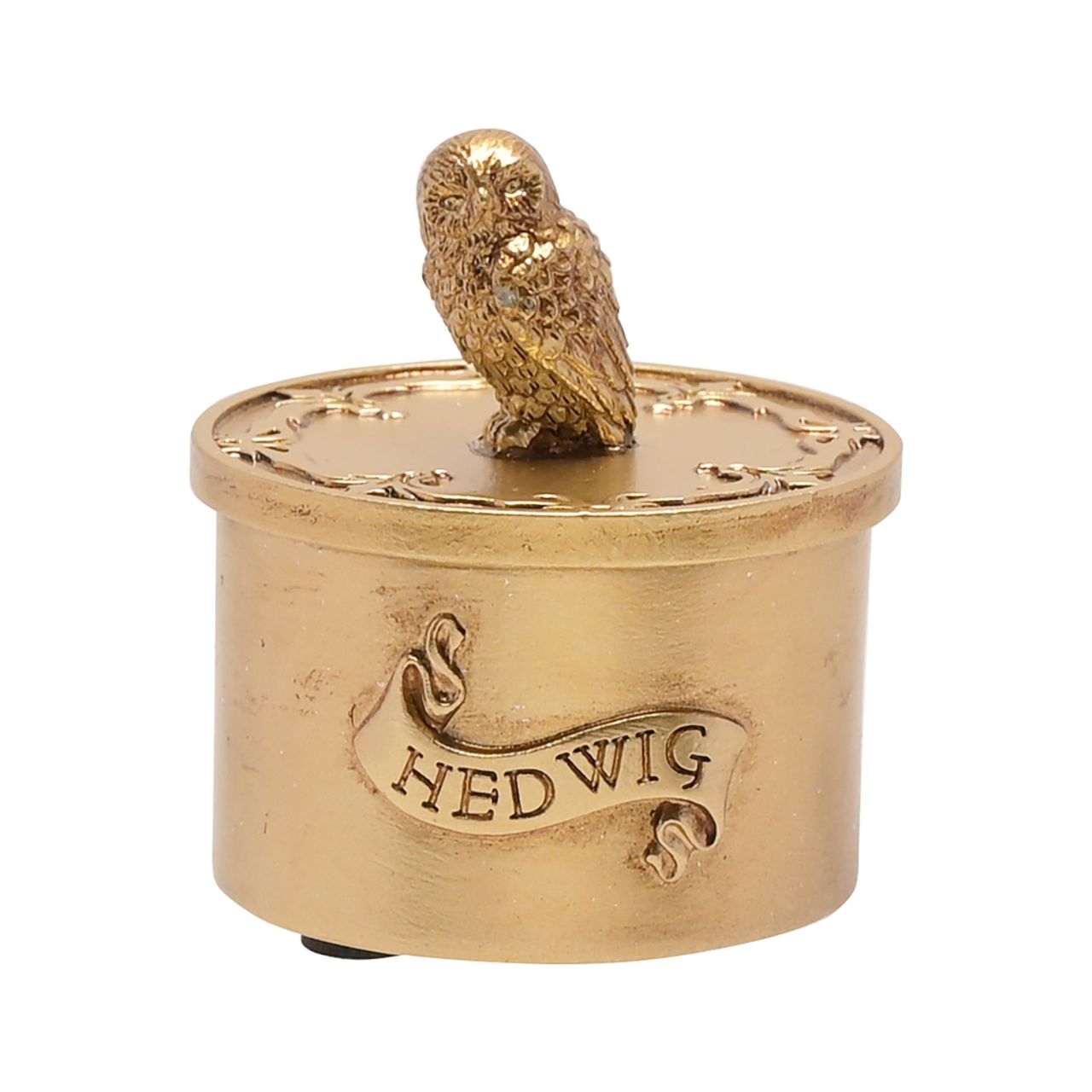 Warner Bros Harry Potter Alumni Trinket Box Hedwig Harry Potter Alumni Trinket Box Hedwig A Hedwig trinket box by HARRY POTTER®. This spellbinding trinket box is adorned Hedwig the Owl and filled with Hogwarts magic.