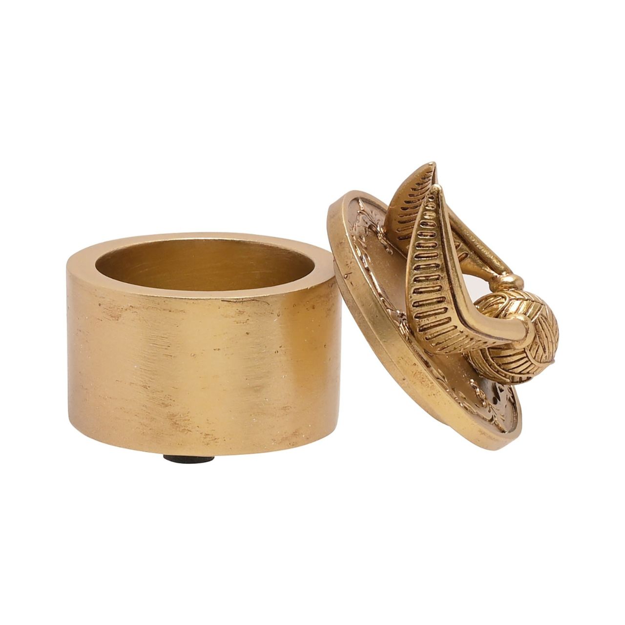 Warner Bros Harry Potter Alumni Trinket Box Snitch A Snitch trinket box by HARRY POTTER®. This spellbinding trinket box is adorned a Golden Snitch and filled with Hogwarts magic.