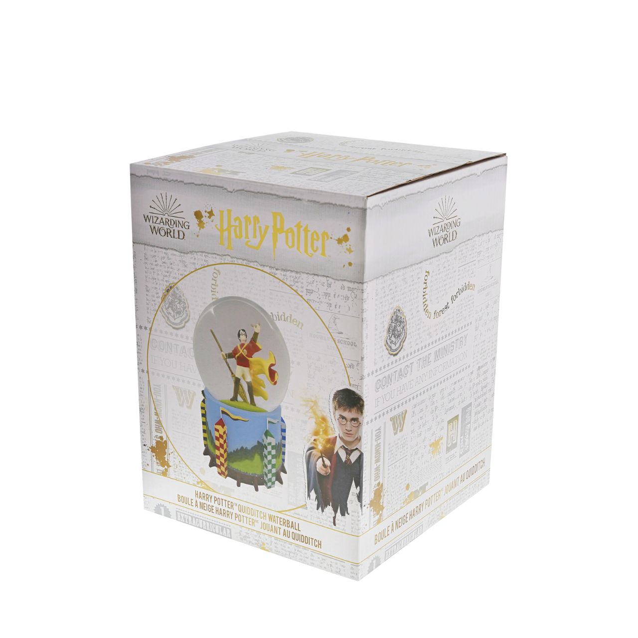 Harry Potter Quidditch Waterball Celebrate Gryffindor's triumphant win with this Harry Potter Waterball. This is taken from the iconic scene where Harry Potter wins the Quidditch game in Harry Potter and the Philosopher's stone, by nearly swallowing the Golden Snitch and then holding it joyfully above his head.