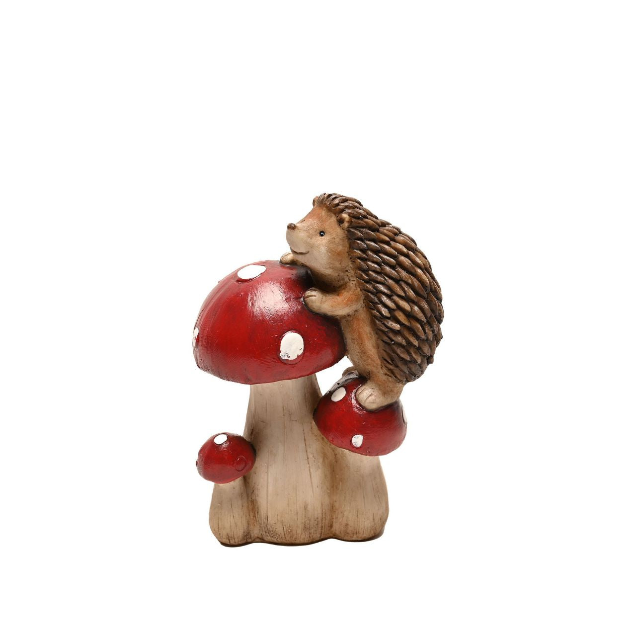 Bring some vibrant colour and life to an indoor or outdoor space with this charming hand painted hedgehog climbing mushrooms figurine by COUNTRY LIVING. Country Living - gift and home bringing you closer to the great outdoors.
