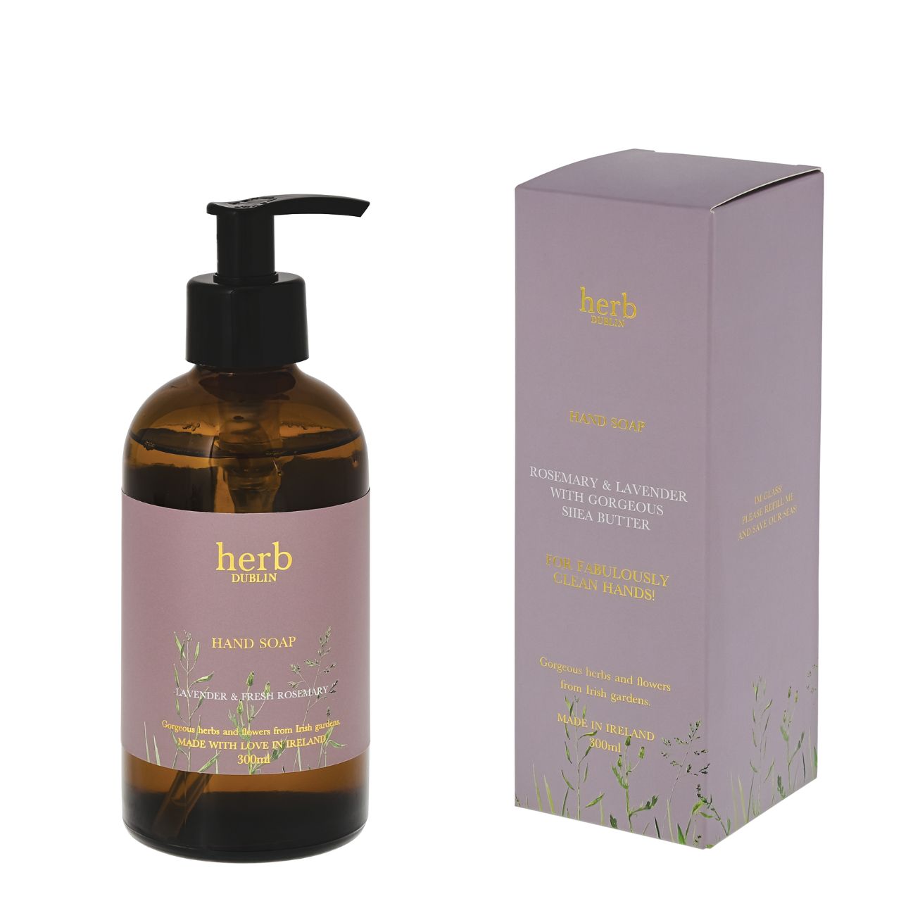 Pure Luxury hand wash. With this beautiful combination lavender and fresh garden rosemary cleanliness really is next to Godliness!