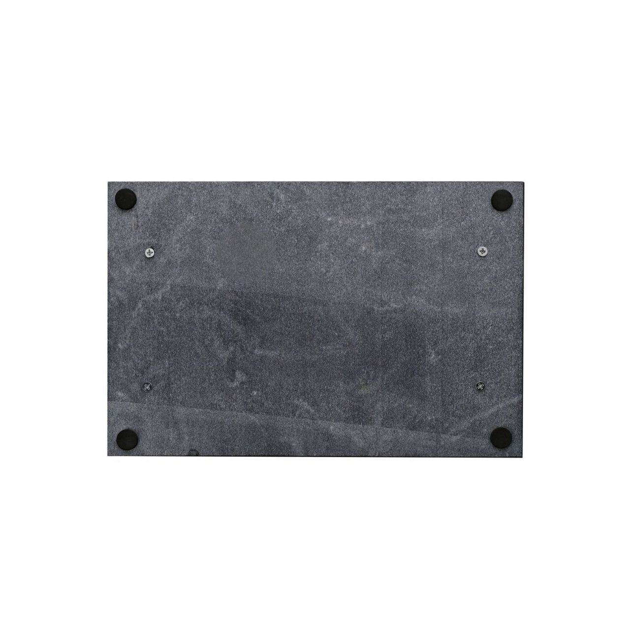 A Black Marble Tray With Metal Handles from Hestia's Aether Collection.