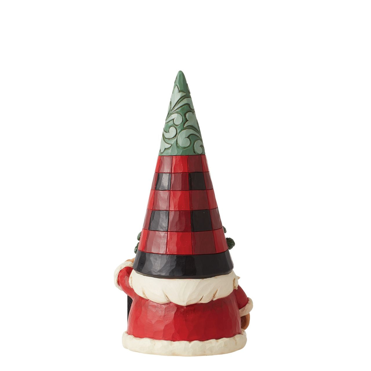 Highland Glen Gnome with Sleigh Bells Figurine Designed by award winning artist Jim Shore as part of the Heartwood Creek Highland Glen Collection, hand crafted using high quality cast stone and hand painted, this festive Gnome is perfect for the Christmas season.