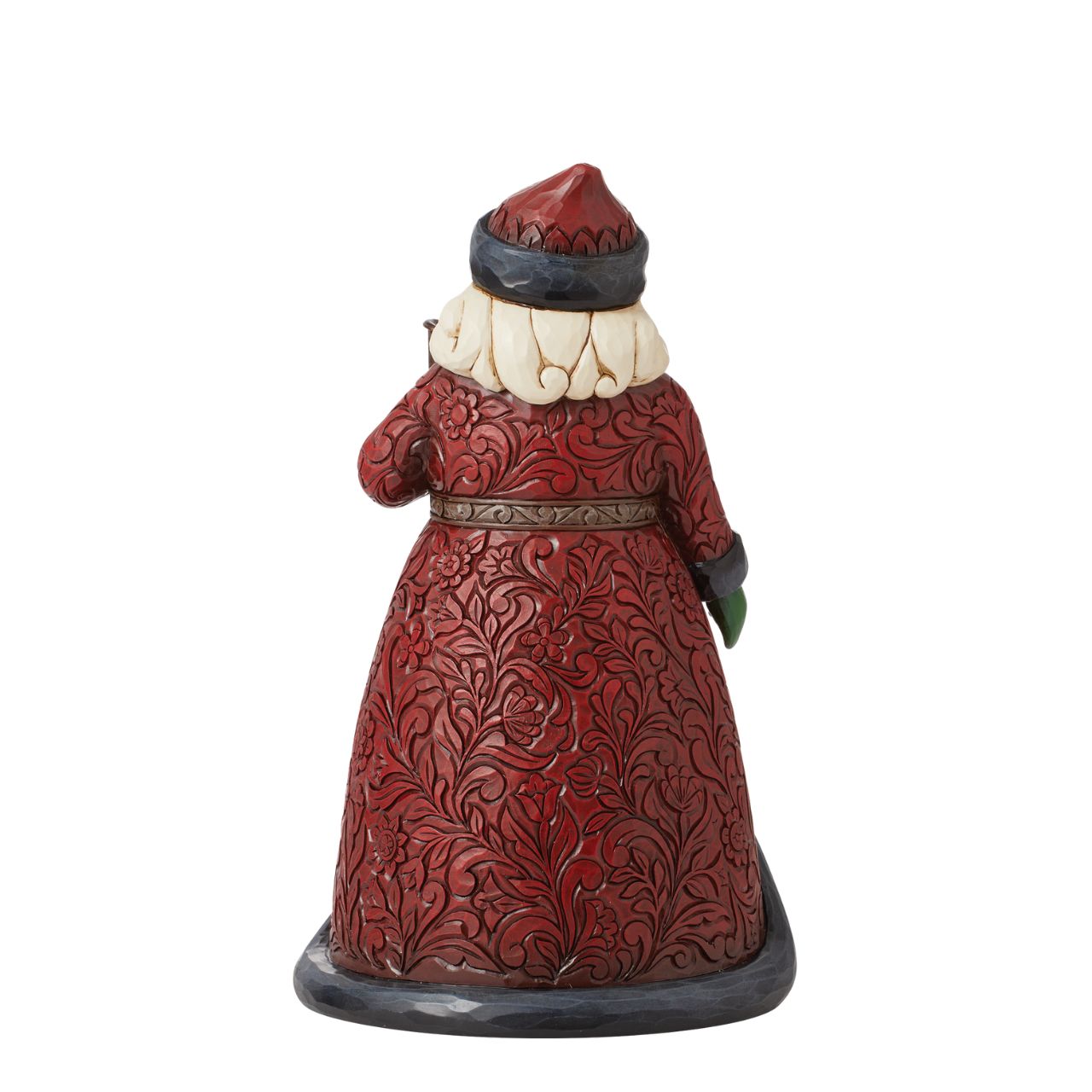 Heartwood Creek Holiday Manor Santa with Bells Figurine Designed by award winning artist Jim Shore as part of the Heartwood Creek Holiday Manor Collection, hand crafted using high quality cast stone and hand painted, this Santa with his festive bells is perfect for the Christmas season.