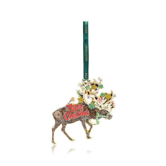Add a touch of festive charm to your holiday decor with the Ireland Sparkle Reindeer Christmas Decoration. This beautifully crafted decoration features a sparkling reindeer design that will bring a delightful sparkle to any space. Made with high-quality materials, it will be a durable and eye-catching addition to your Christmas decorations.