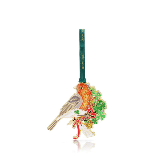 Add a festive touch to your holiday decor with the Ireland Sparkle Robin Christmas Decoration. Crafted with intricate details and sparkling accents, this decoration will bring a touch of charm and whimsy to any space. Show off your love for Ireland and spread some Christmas cheer with this delightful piece.
