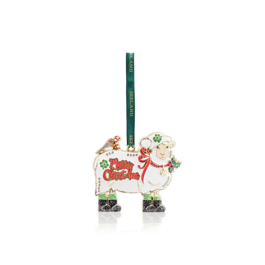 Add a touch of whimsy to your holiday decor with the Ireland Sparkle Sheep Christmas Decoration. Made with shimmering materials, this charming decoration captures the spirit of the Irish countryside. Bring a bit of sparkle to your home and embrace the holiday season with this festive and unique ornament.