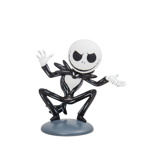 This mini Jack Skellington is the perfect gift for any Nightmare Before Christmas fans. Dressed in his iconic black and white suit, the Pumpkin King will sit happily in any collection. Ideal for Halloween, birthdays or as just a little treat. Made from high quality vinyl. Comes in a fully branded window box.