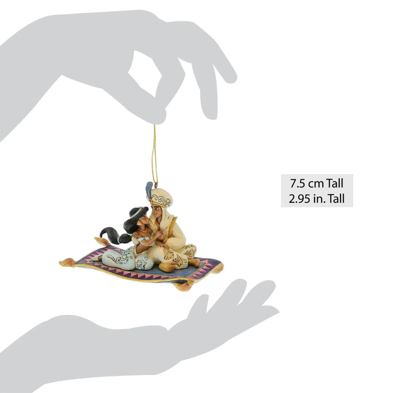 Aladdin and Jasmine Hanging Ornament - Disney Traditions by Jim Shore