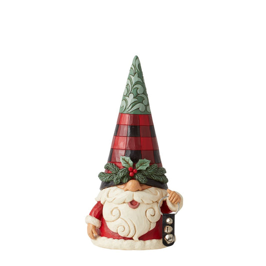 Highland Glen Gnome with Sleigh Bells Figurine  Designed by award winning artist Jim Shore as part of the Heartwood Creek Highland Glen Collection, hand crafted using high quality cast stone and hand painted, this festive Gnome is perfect for the Christmas season.