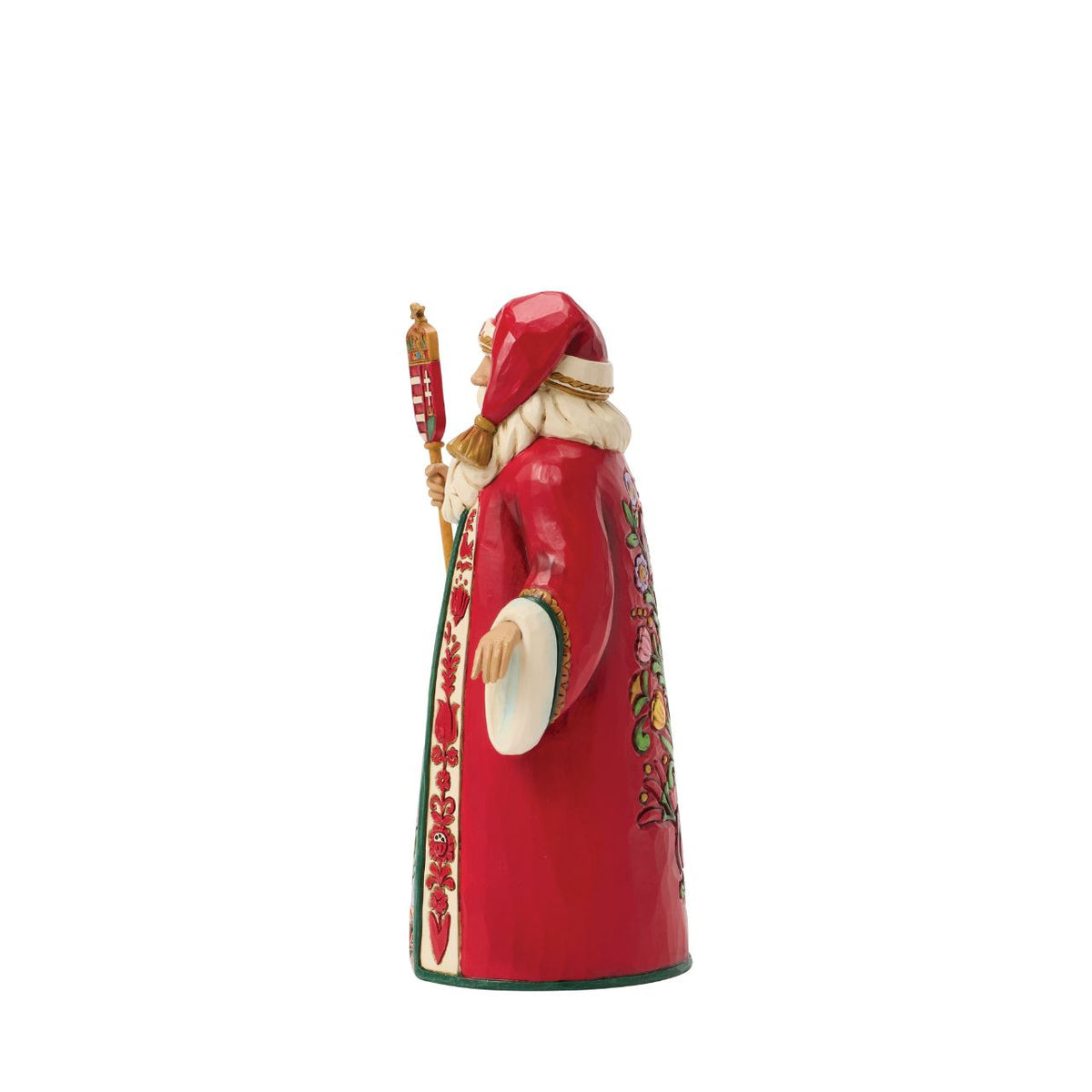 From Jim Shore's Santa Around the World collection, Hungarian Santa wears rich, traditional patterns and festive colours. Jim Shore's careful artistry captures the cultural heritage of Hungary. A collectible honouring global holiday traditions.