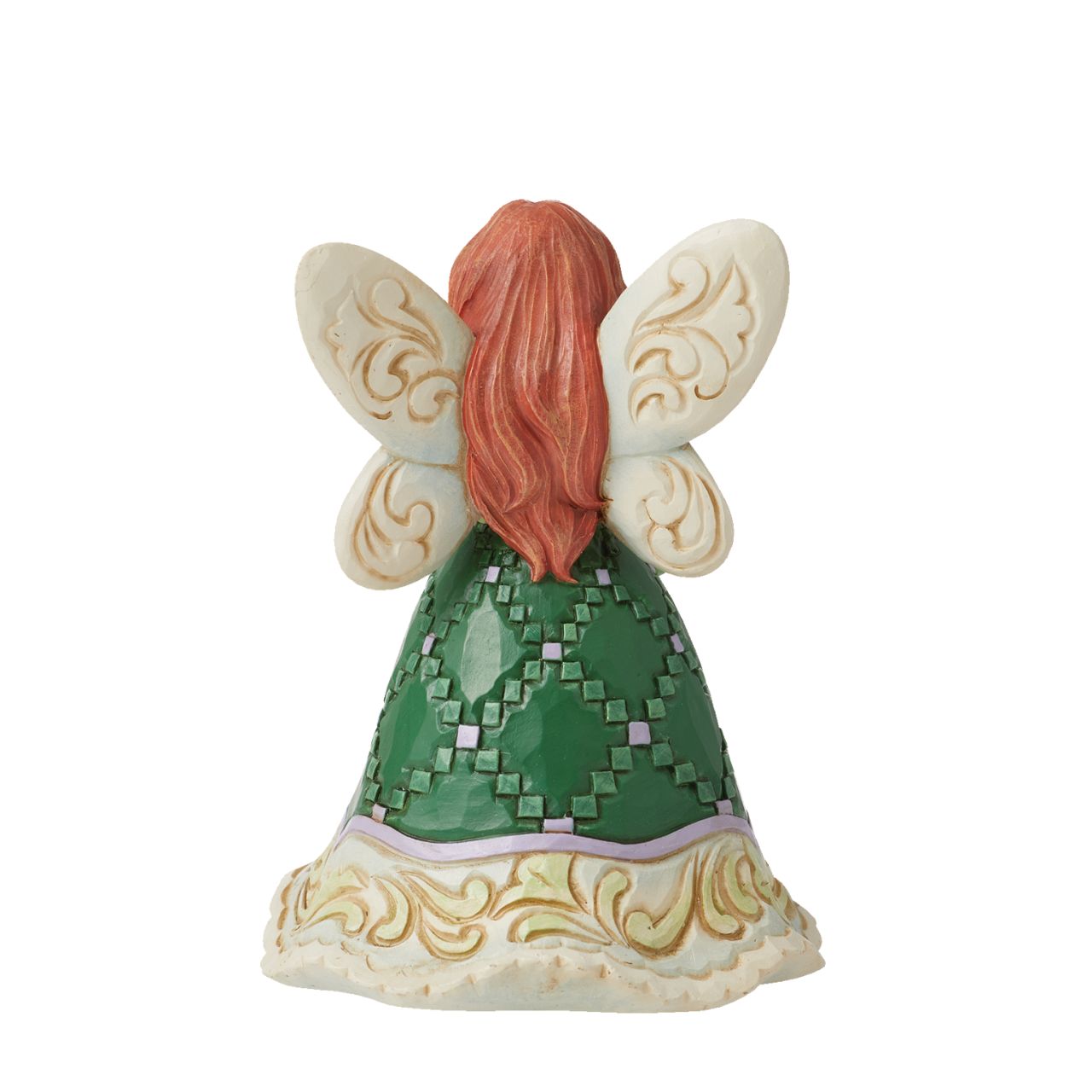 Irish Fairy Figurine by Jim Shore This 4 fairy by Jim Shore is a bonny beauty clad in green and purple patterning with rosemaleed wings.