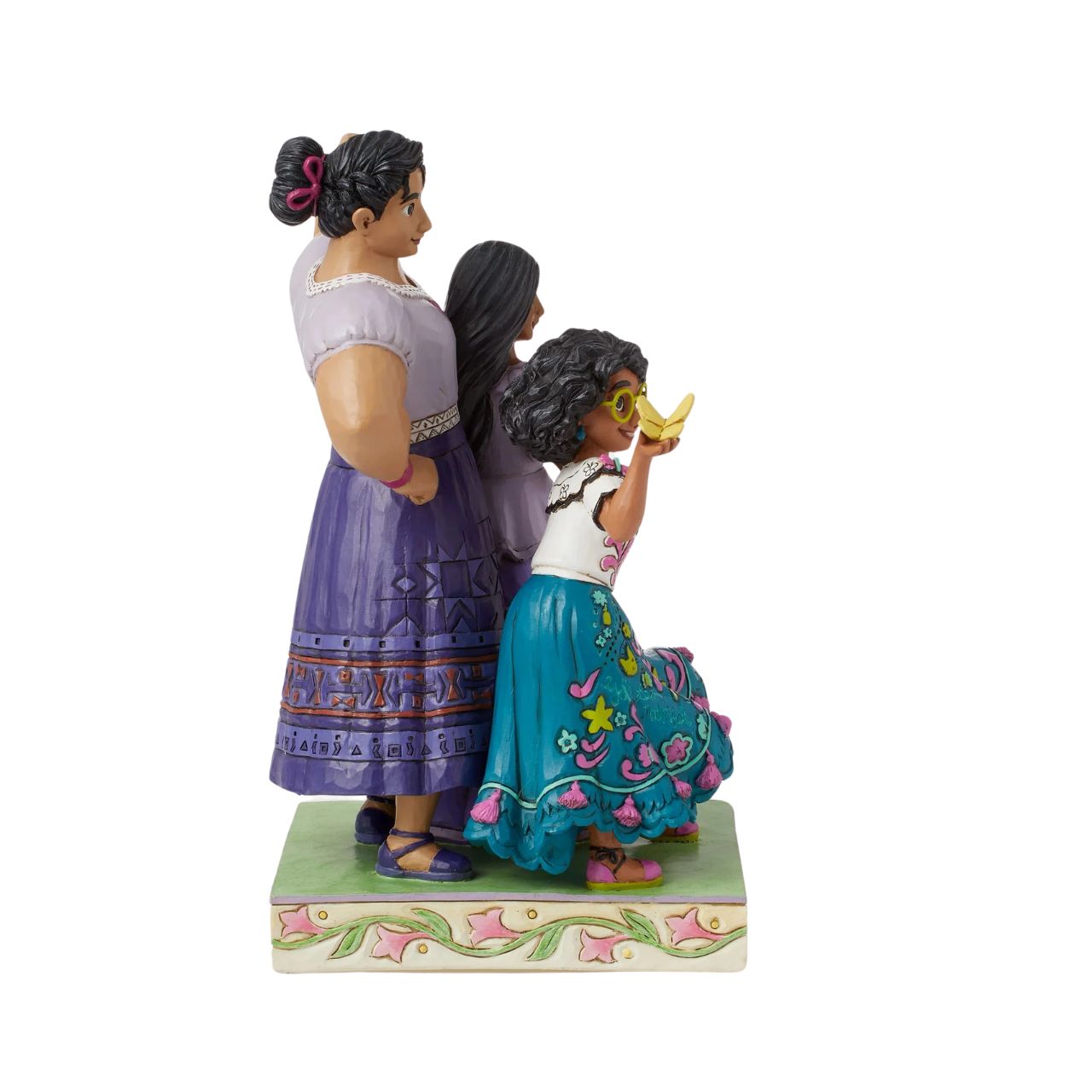 Life is full of colour and everyone has a gift. This special figurine features Mirabel, Isabella and Luisa from the hit Disney film, Encanto. The three sisters showing that they are truly "Stronger Together".