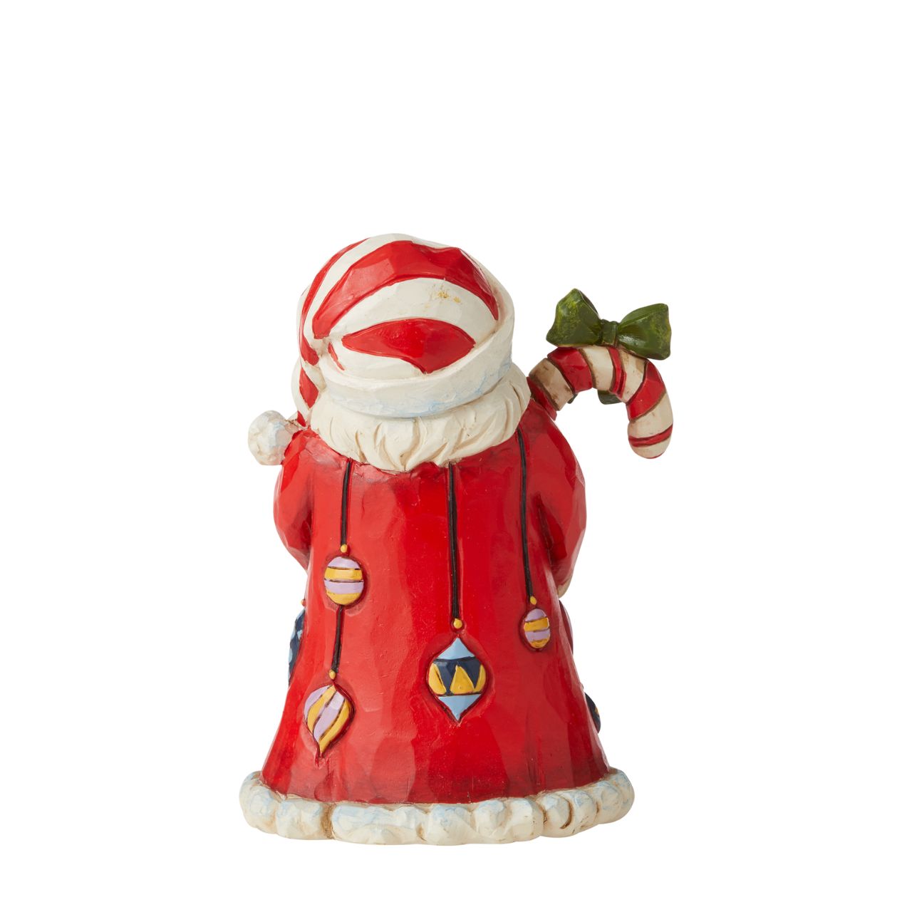 Heartwood Creek Santa with Big Candy Cane Mini Figurine Designed by award-winning artist and sculptor Jim Shore for Heartwood Creek. Item is supplied in branded gift packaging. Unique variations should be expected as product is hand painted.