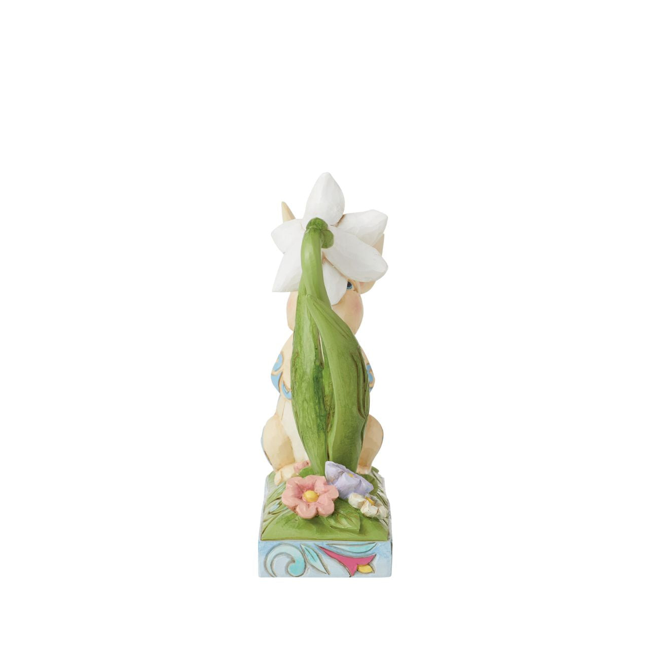 Celebrate Spring breaking through and the joy of Easter with this sweet figurine of a bunny sniffing the first Lilly of the season. Hand carved and painted. Comes in fully branded packaging.