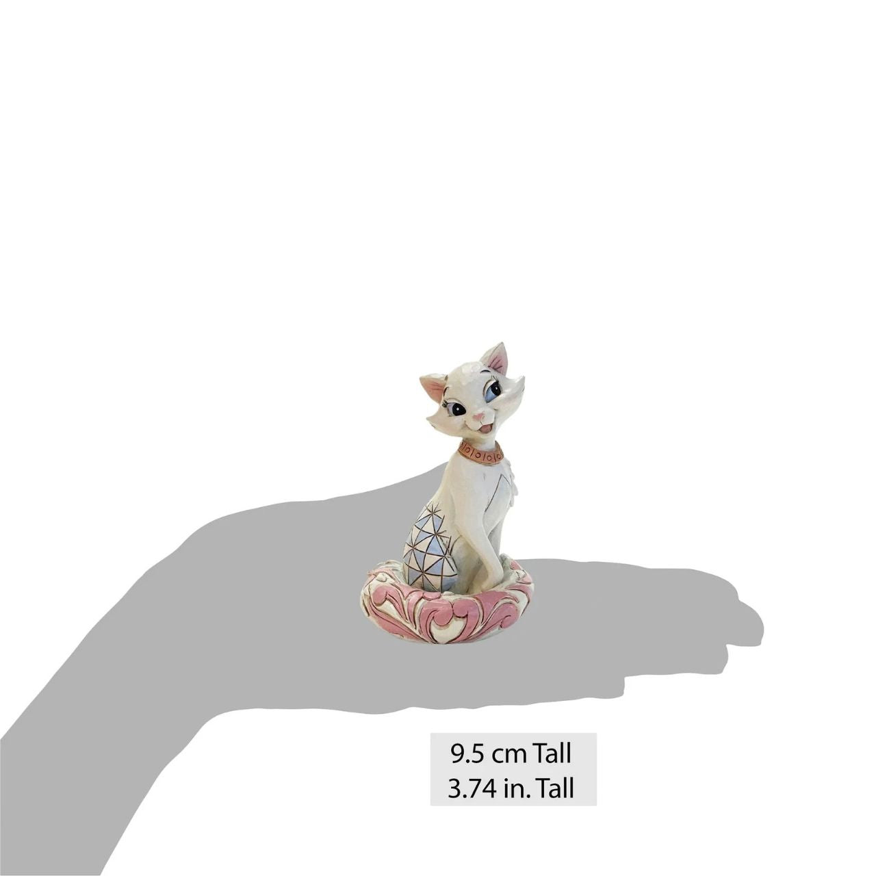 Celebrate the 55th anniversary of The Aristocats in 2025, with this stunning Jim Shore rendition of Duchess, who wears a loving smile and her elegant gold collar. Adorned with intricate rosemaling and patchwork details, she embodies sweet grace and style.