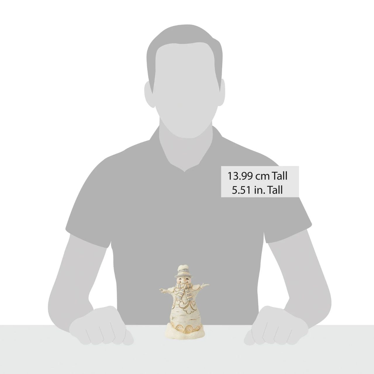 From the White Woodland collection as part of Heartwood Creek by Jim Shore, Snowman looks like he has been carved from a silver birch tree to give him a whole new look and feel. Comes in fully branded packaging.