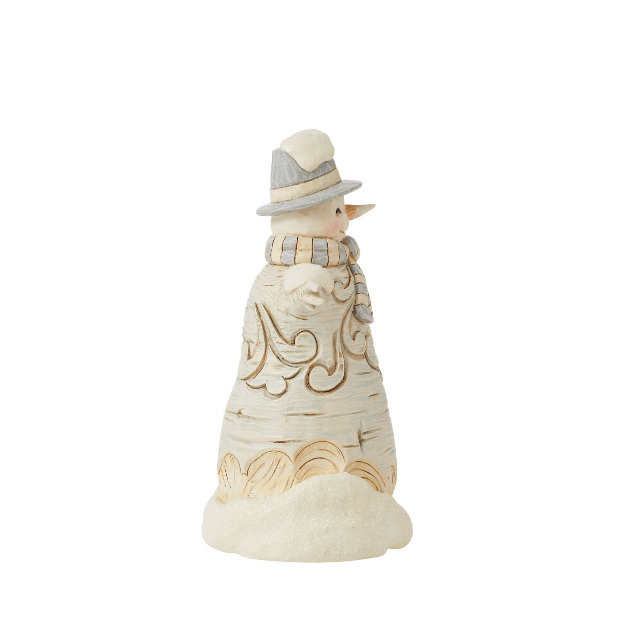 From the White Woodland collection as part of Heartwood Creek by Jim Shore, Snowman looks like he has been carved from a silver birch tree to give him a whole new look and feel. Comes in fully branded packaging.