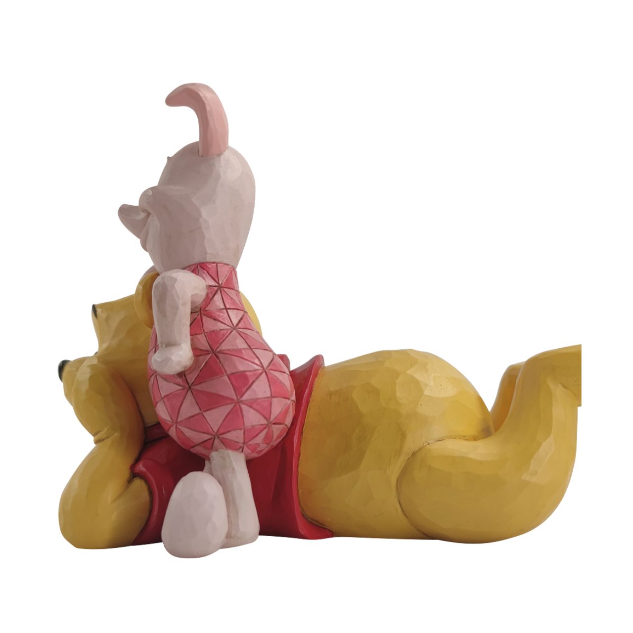 Winnie the Pooh & Piglet Figurine by Jim Shore "Forever Friends" Best friends Piglet and Pooh Bear relax together in this charming Disney creation. A colourful ode to love and friendship, the pair look dashing in classic Jim Shore design. Smiling, they celebrate the 45th anniversary of Winnie the Pooh.