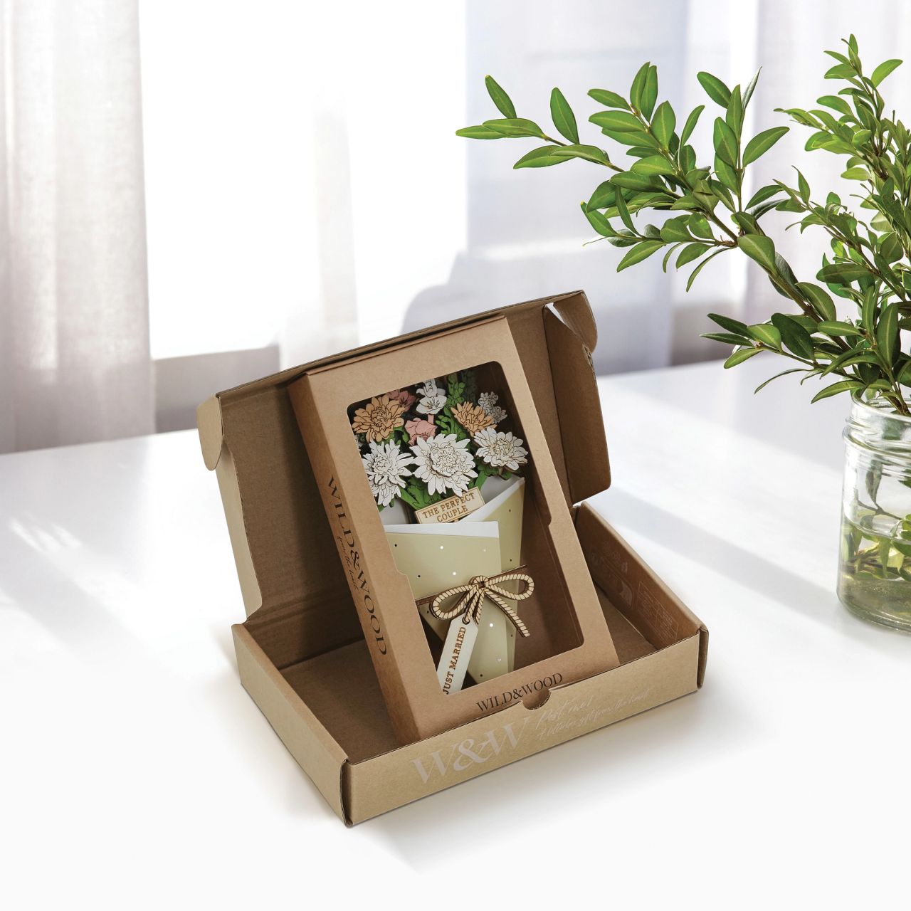 Surprise and delight someone with a beautiful bouquet figural card - Send them loads of love through the post with our letterbox inspired 3D figurine card..