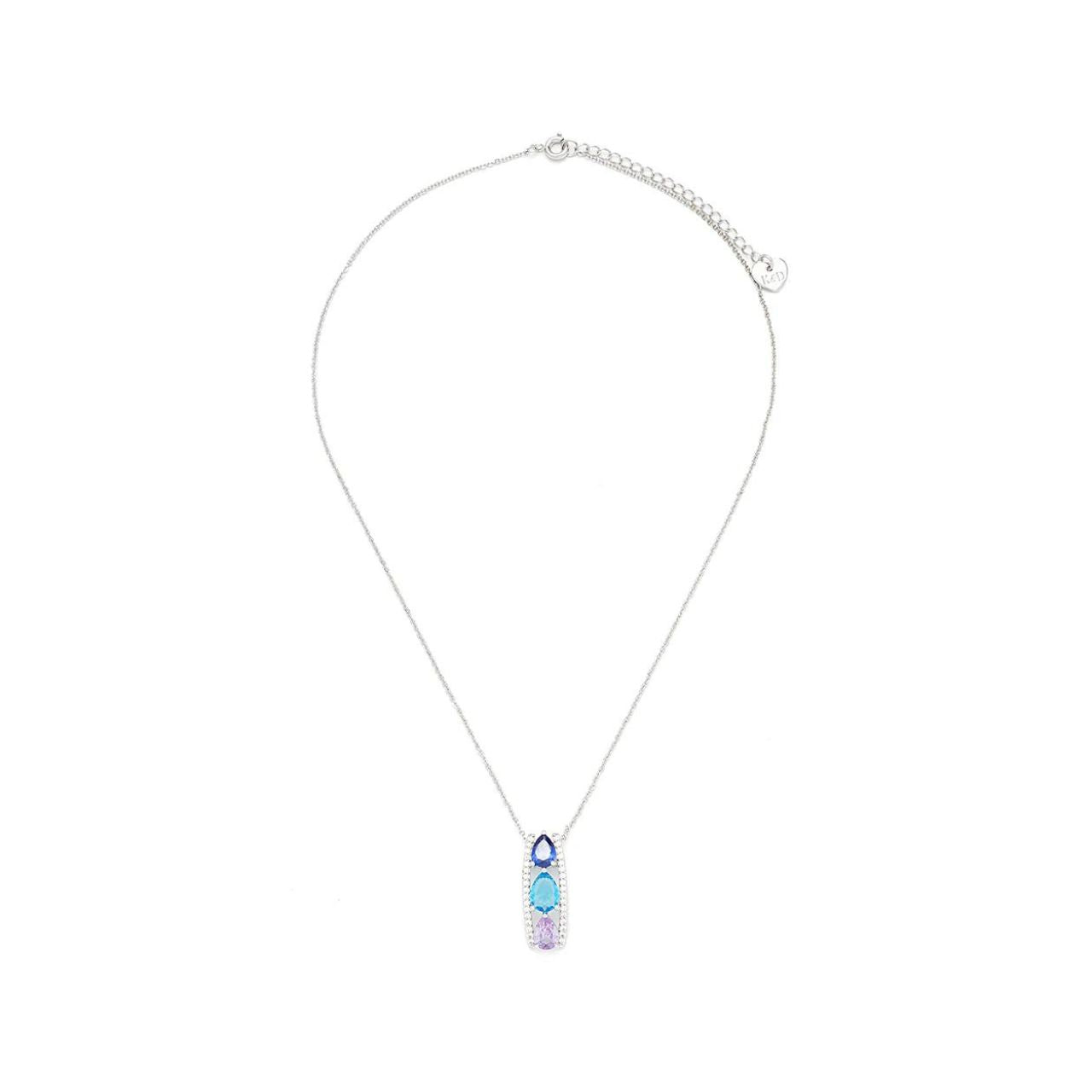 Ailani Blue Silver Plated Necklace by Knight & Day