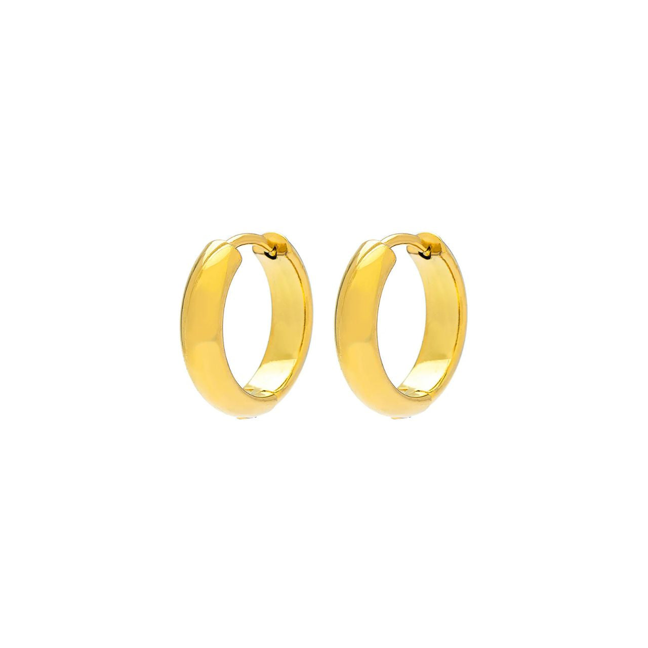 Medium hoops with outer diameter 16mm, inner diameter 13mm. Post & clip fastening. Ideal for stacking.
