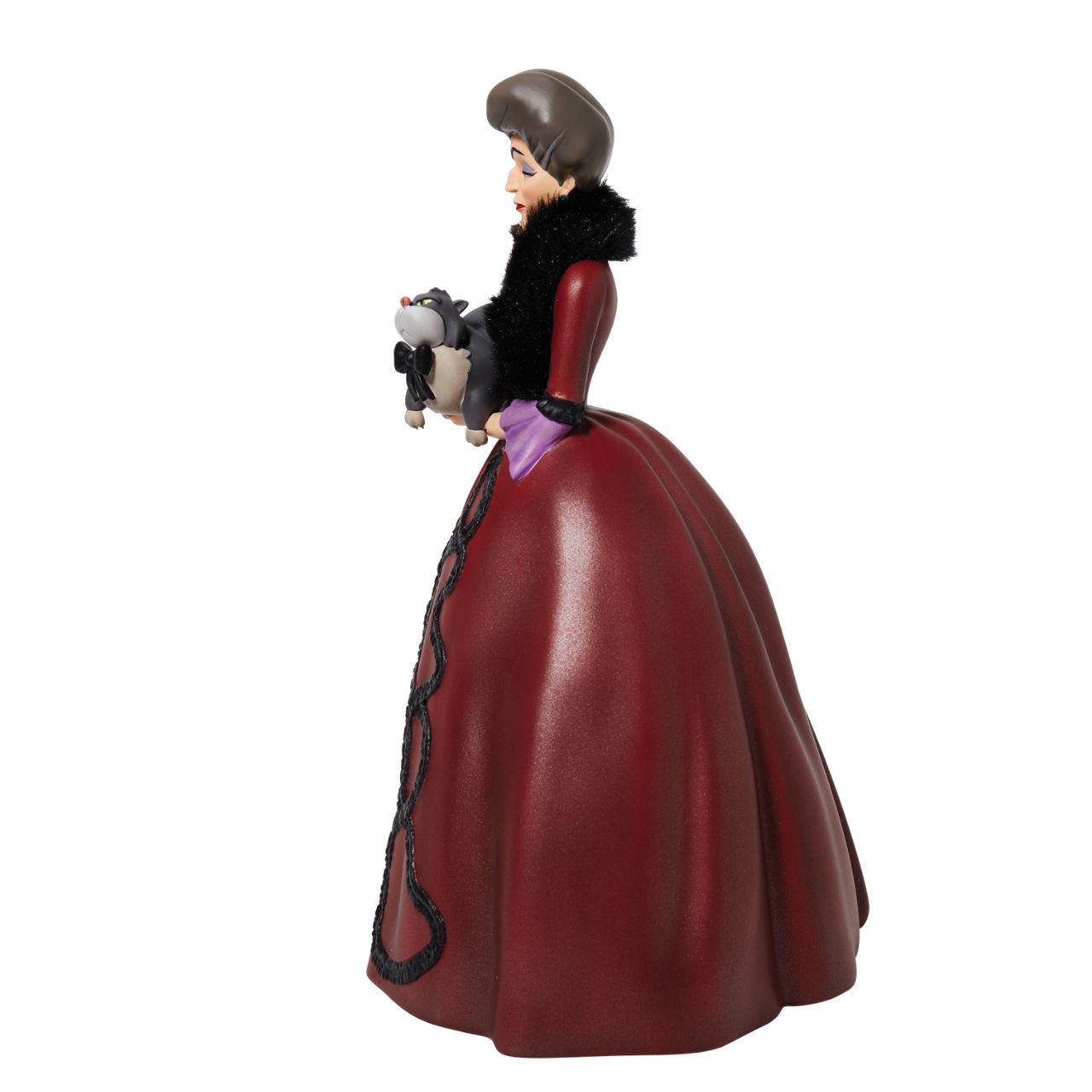 Disney Showcase Lady Tremaine Rococo Figurine Lady Tremaine Rococo Figurine. Cinderella's Step Mother is made from cast stone. Each piece is hand painted and slight colour variations are to be expected which makes each piece unique. Supplied in branded gift box.