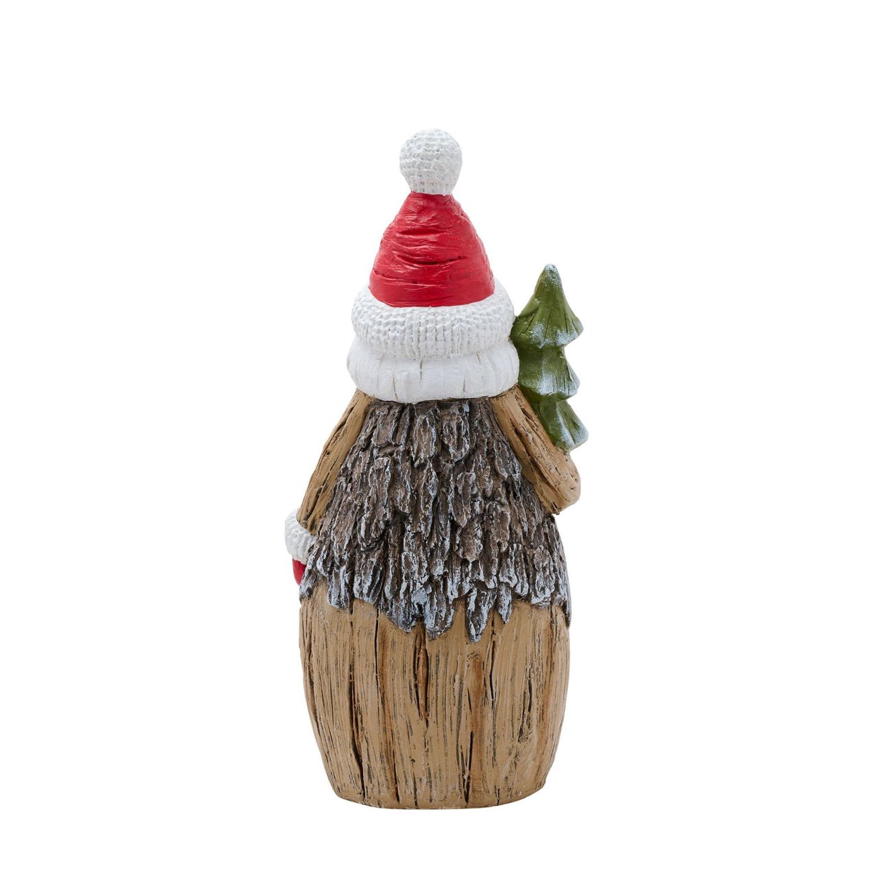 Made from wood with a stunning design of a jolly Santa above a winter wonderland scene of log cabins, snowfall, and Christmas tree. This is complemented by the illumination that adds a magical quality to it.