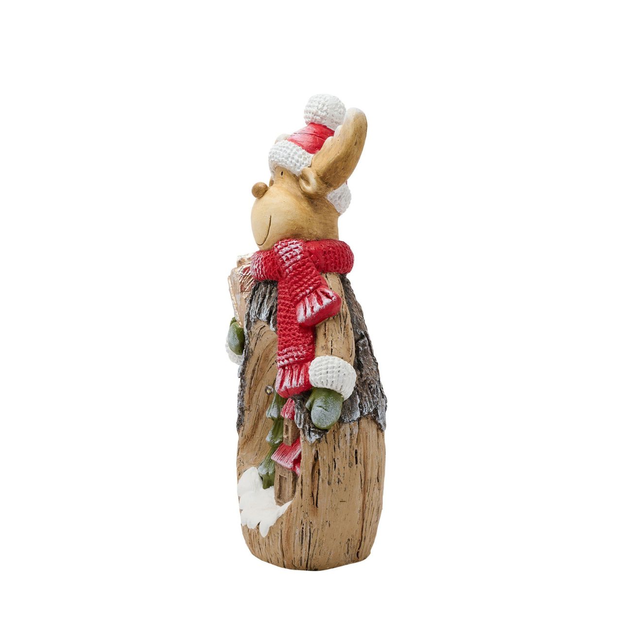 An LED Light Up Reindeer Ornament. Add some Christmas magic to your stores and homes with this wonderfully crafted decorative ornament.