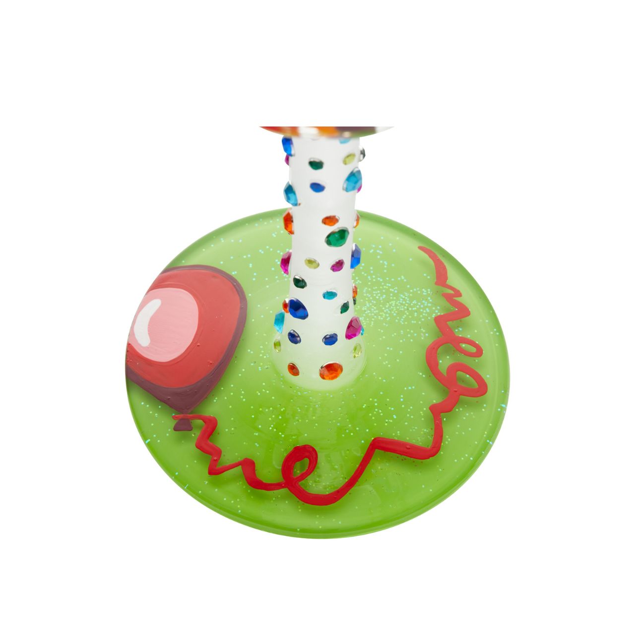 Birthdays only come once a year, make sure to milk them for all they're worth when they do. Serve every birthday beverage in this festive glass, covered in streamers, balloons, and a rainbow of gems. Let there be no doubt who's day it is.