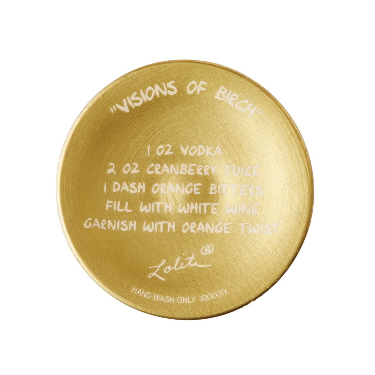 Visions of Christmas Birch Wine Glass by Lolita Take a Christmas walk with our Visions of Birch Wine Glass by Lolita. Surrounded by beautifully decorated Christmas branches, a full red glittered stem and a gold Christmas bauble on the bottom of the glass this wine glass radiates Christmas all year round.