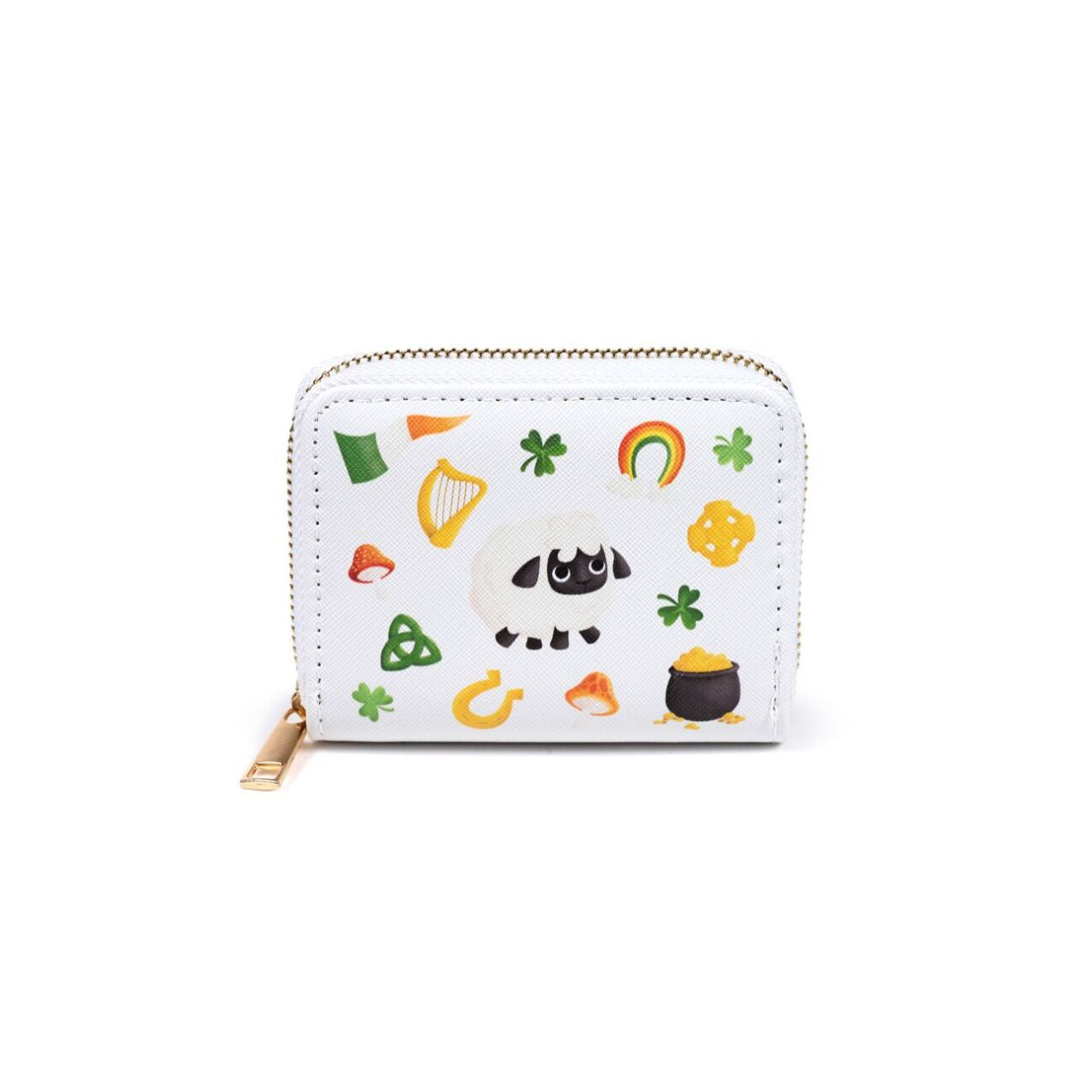Elevate your everyday essentials with the Luck of the Irish Zip Around Small Wallet Purse. Crafted for both style and practicality, this compact wallet features a secure zip closure to keep your valuables safe while offering organized compartments for cards and cash.
