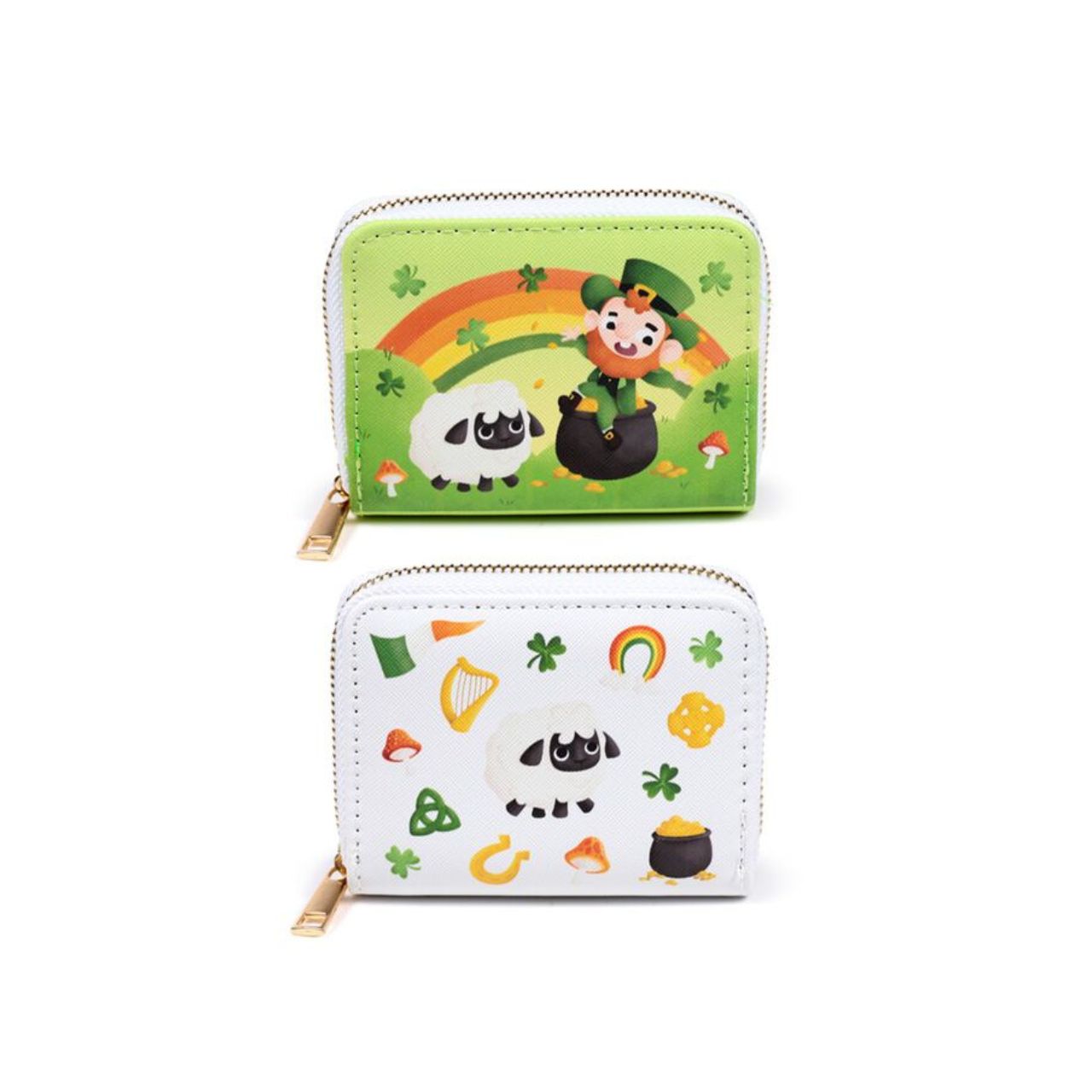 Elevate your everyday essentials with the Luck of the Irish Zip Around Small Wallet Purse. Crafted for both style and practicality, this compact wallet features a secure zip closure to keep your valuables safe while offering organized compartments for cards and cash.